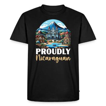 J’aime le Nicaragua Drapeau nicaraguayen Fierté nicaraguayenne - T-shirt Premium bio Homme - noir - Devant - Nico (187cm)