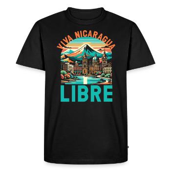 J’aime le Nicaragua Drapeau nicaraguayen Fierté nicaraguayenne - T-shirt Premium bio Homme - noir - Devant - Nico (187cm)