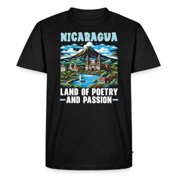 J’aime le Nicaragua Drapeau nicaraguayen Fierté nicaraguayenne - T-shirt Premium bio Homme - noir - Devant - Nico (187cm)