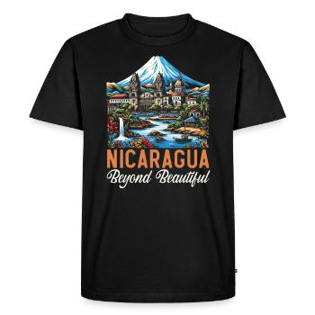 J’aime le Nicaragua Drapeau nicaraguayen Fierté nicaraguayenne - T-shirt Premium bio Homme - noir - Devant - Nico (187cm)