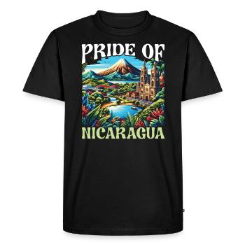 J’aime le Nicaragua Drapeau nicaraguayen Fierté nicaraguayenne - T-shirt Premium bio Homme - noir - Devant - Nico (187cm)