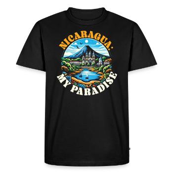 J’aime le Nicaragua Drapeau nicaraguayen Fierté nicaraguayenne - T-shirt Premium bio Homme - noir - Devant - Nico (187cm)