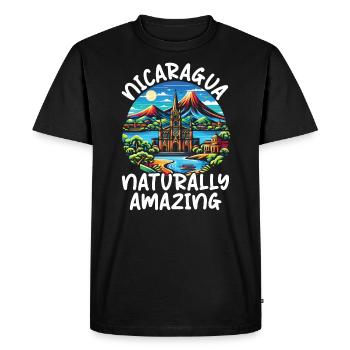 J’aime le Nicaragua Drapeau nicaraguayen Fierté nicaraguayenne - T-shirt Premium bio Homme - noir - Devant - Nico (187cm)