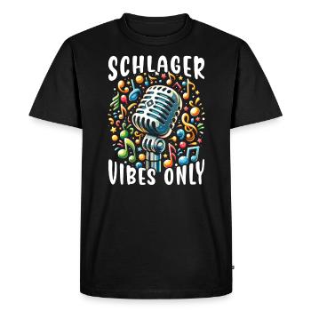 Chanteur allemand Schlager Mélomane d’Allemagne - T-shirt Premium bio Homme - noir - Devant - Nico (187cm)