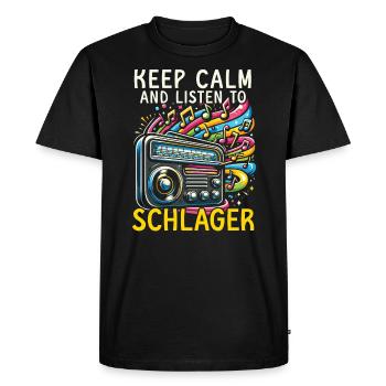Chanteur allemand Schlager Mélomane d’Allemagne - T-shirt Premium bio Homme - noir - Devant - Nico (187cm)