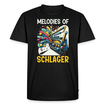 Chanteur allemand Schlager Mélomane d’Allemagne - T-shirt Premium bio Homme - noir - Devant - Nico (187cm)