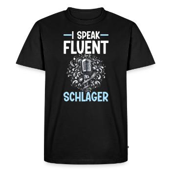 Chanteur allemand Schlager Mélomane d’Allemagne - T-shirt Premium bio Homme - noir - Devant - Nico (187cm)