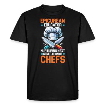 Culinary Arts Teacher Kitchen Cook Chef Cooking - Men's Premium Organic T-Shirt - black - Front - Nico (187cm)