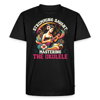 Ukelele Teacher Instrument Ukelele Player Uke - Men's Premium Organic T-Shirt - black - Front - Nico (187cm)