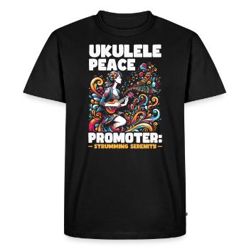 Ukelele Teacher Instrument Ukelele Player Uke - Men's Premium Organic T-Shirt - black - Front - Nico (187cm)