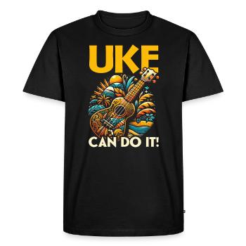 Ukelele Teacher Instrument Ukelele Player Uke - Men's Premium Organic T-Shirt - black - Front - Nico (187cm)