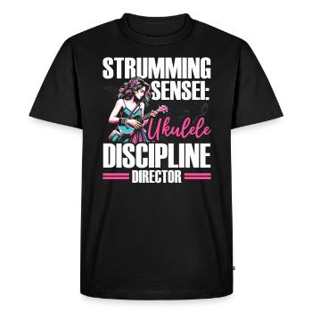 Ukelele Teacher Instrument Ukelele Player Uke - Men's Premium Organic T-Shirt - black - Front - Nico (187cm)