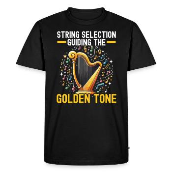 Harp Teacher Harpist Music Instrument Harp Player - Men's Premium Organic T-Shirt - black - Front - Nico (187cm)