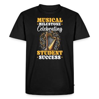 Harp Teacher Harpist Music Instrument Harp Player - Men's Premium Organic T-Shirt - black - Front - Nico (187cm)