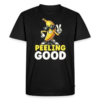 Banana Lover Banana Eater Food Tropical Fruit - Men's Premium Organic T-Shirt - black - Front - Nico (187cm)
