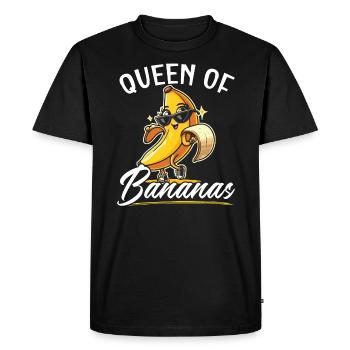 Banana Lover Banana Eater Food Tropical Fruit - Men's Premium Organic T-Shirt - black - Front - Nico (187cm)