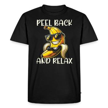 Banana Lover Banana Eater Food Tropical Fruit - Men's Premium Organic T-Shirt - black - Front - Nico (187cm)