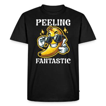 Banana Lover Banana Eater Food Tropical Fruit - Men's Premium Organic T-Shirt - black - Front - Nico (187cm)