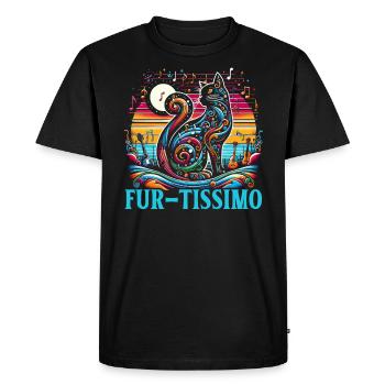Musique Chat Instrument De Musique Kitty Pet Musicien - T-shirt Premium bio Homme - noir - Devant - Nico (187cm)