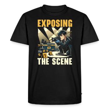 Forensic Photographer Crime Scene Investigation - Men's Premium Organic T-Shirt - black - Front - Nico (187cm)