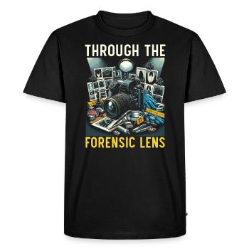 Forensic Photographer Crime Scene Investigation - Men's Premium Organic T-Shirt - black - Front - Nico (187cm)