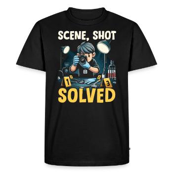 Forensic Photographer Crime Scene Investigation - Men's Premium Organic T-Shirt - black - Front - Nico (187cm)