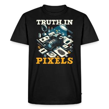 Forensic Photographer Crime Scene Investigation - Men's Premium Organic T-Shirt - black - Front - Nico (187cm)