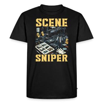 Forensic Photographer Crime Scene Investigation - Men's Premium Organic T-Shirt - black - Front - Nico (187cm)