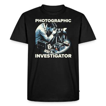 Forensic Photographer Crime Scene Investigation - Men's Premium Organic T-Shirt - black - Front - Nico (187cm)