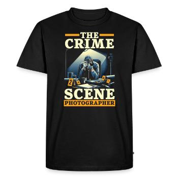 Forensic Photographer Crime Scene Investigation - Men's Premium Organic T-Shirt - black - Front - Nico (187cm)