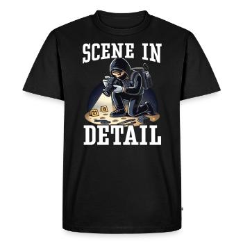 Forensic Photographer Crime Scene Investigation - Men's Premium Organic T-Shirt - black - Front - Nico (187cm)