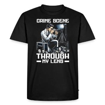 Forensic Photographer Crime Scene Investigation - Men's Premium Organic T-Shirt - black - Front - Nico (187cm)