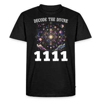 Nombre angélique Guide spirituel Numérologie - T-shirt Premium bio Homme - noir - Devant - Nico (187cm)