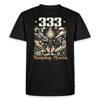 Nombre angélique Guide spirituel Numérologie - T-shirt Premium bio Homme - noir - Devant - Nico (187cm)