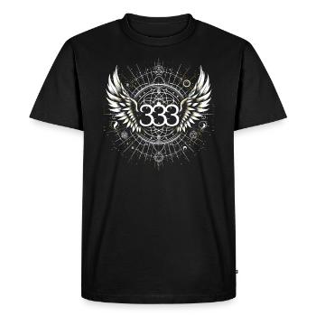 Nombre angélique Guide spirituel Numérologie - T-shirt Premium bio Homme - noir - Devant - Nico (187cm)