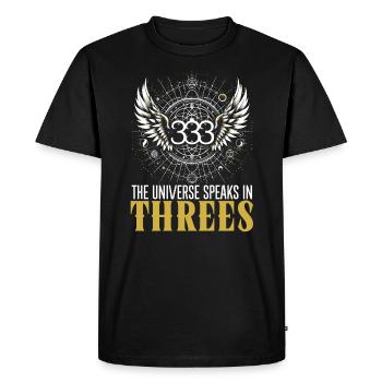 Nombre angélique Guide spirituel Numérologie - T-shirt Premium bio Homme - noir - Devant - Nico (187cm)