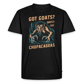 Chupacabra Créature légendaire Bête Cryptozoologie - T-shirt Premium bio Homme - noir - Devant - Nico (187cm)