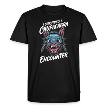Chupacabra Créature légendaire Bête Cryptozoologie - T-shirt Premium bio Homme - noir - Devant - Nico (187cm)
