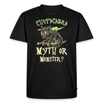 Chupacabra Créature légendaire Bête Cryptozoologie - T-shirt Premium bio Homme - noir - Devant - Nico (187cm)