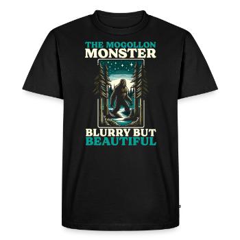 Monstre Mogollon Cryptide mythique de cryptozoologie - T-shirt Premium bio Homme - noir - Devant - Nico (187cm)