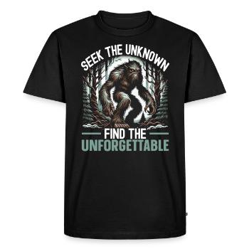 Monstre Mogollon Cryptide mythique de cryptozoologie - T-shirt Premium bio Homme - noir - Devant - Nico (187cm)