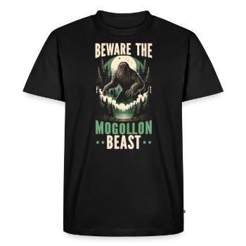 Monstre Mogollon Cryptide mythique de cryptozoologie - T-shirt Premium bio Homme - noir - Devant - Nico (187cm)