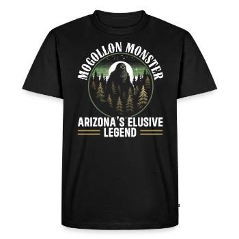 Monstre Mogollon Cryptide mythique de cryptozoologie - T-shirt Premium bio Homme - noir - Devant - Nico (187cm)