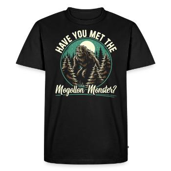 Monstre Mogollon Cryptide mythique de cryptozoologie - T-shirt Premium bio Homme - noir - Devant - Nico (187cm)