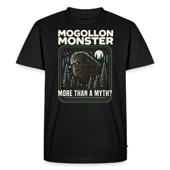 Monstre Mogollon Cryptide mythique de cryptozoologie - T-shirt Premium bio Homme - noir - Devant - Nico (187cm)