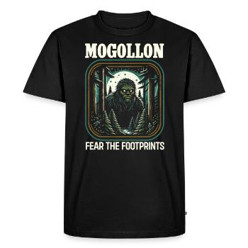 Monstre Mogollon Cryptide mythique de cryptozoologie - T-shirt Premium bio Homme - noir - Devant - Nico (187cm)