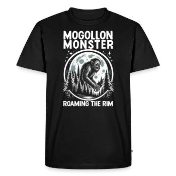 Monstre Mogollon Cryptide mythique de cryptozoologie - T-shirt Premium bio Homme - noir - Devant - Nico (187cm)