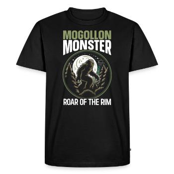 Monstre Mogollon Cryptide mythique de cryptozoologie - T-shirt Premium bio Homme - noir - Devant - Nico (187cm)