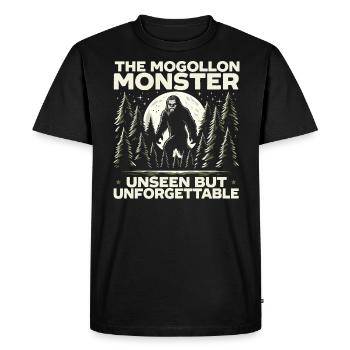 Monstre Mogollon Cryptide mythique de cryptozoologie - T-shirt Premium bio Homme - noir - Devant - Nico (187cm)