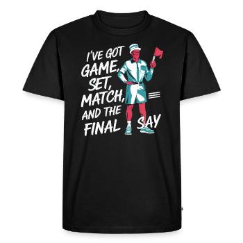 Tennis Umpire Ref Sports Game Official Referee - Men's Premium Organic T-Shirt - black - Front - Nico (187cm)